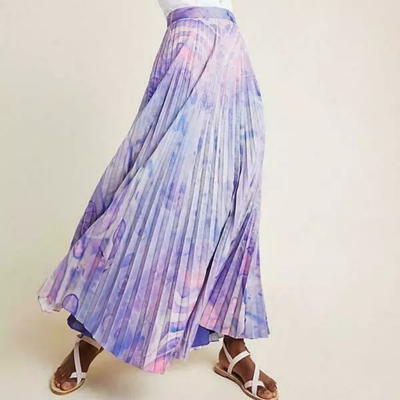 Anthropologie Dresses & Skirts - ANTHRO Siddhartha Bansal Marble-Dyed Pleated Maxi